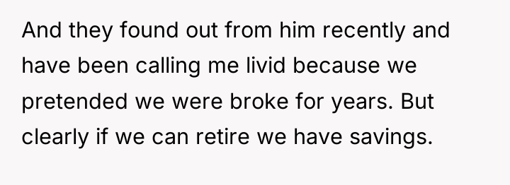 And they found out from him recently and have been...