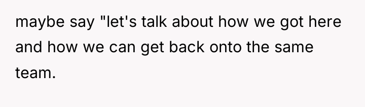 maybe say "let's talk about how we got here and...