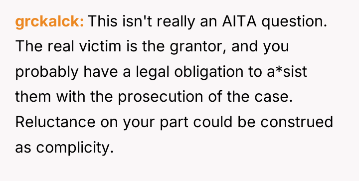 grckalck This isn't really an AITA question. The real victim...