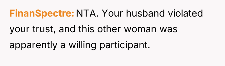 FinanSpectre NTA. Your husband violated your trust, and this other...