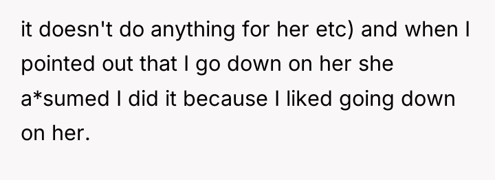 it doesn't do anything for her etc) and when I...