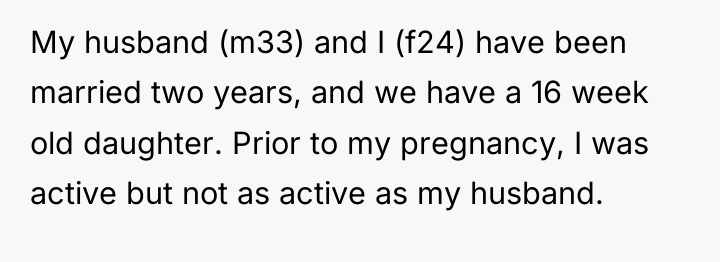 My husband (m33) and I (f24) have been married two...