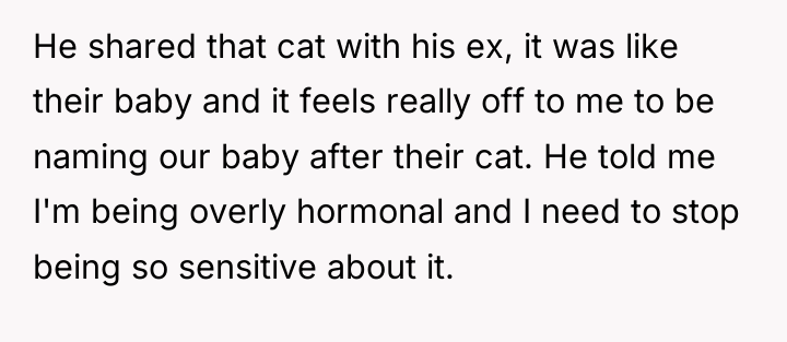 He shared that cat with his ex, it was like...