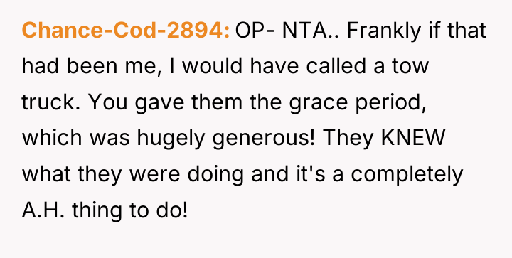 Chance-Cod-2894 OP- NTA.. Frankly if that had been me, I...