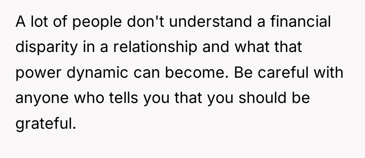 A lot of people don't understand a financial disparity in...