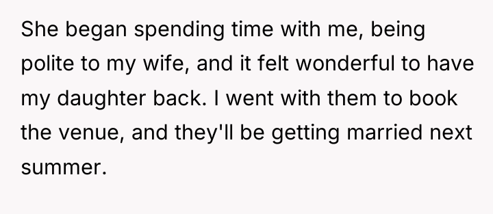 She began spending time with me, being polite to my...