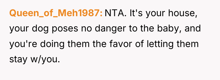Queen_of_Meh1987 NTA. It's your house, your dog poses no danger...