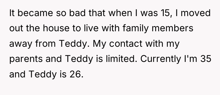 It became so bad that when I was 15, I...