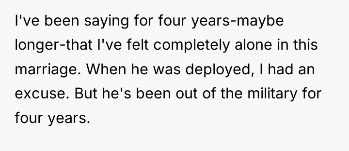 I've been saying for four years-maybe longer-that I've felt completely...