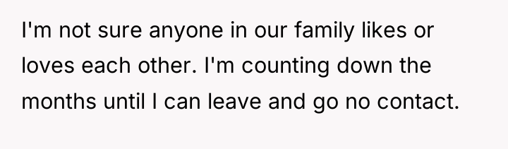 I'm not sure anyone in our family likes or loves...