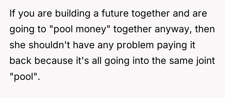 If you are building a future together and are going...