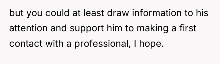 but you could at least draw information to his attention...