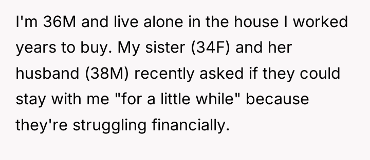 I'm 36M and live alone in the house I worked...