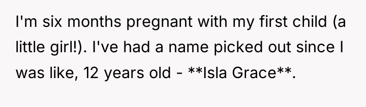 I'm six months pregnant with my first child (a little...