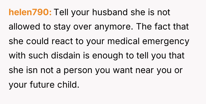 helen790 Tell your husband she is not allowed to stay...