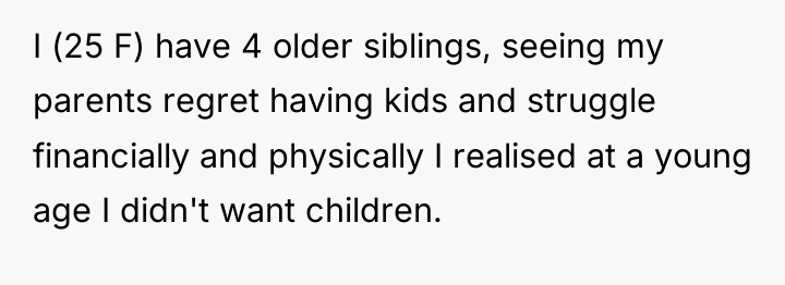 I (25 F) have 4 older siblings, seeing my parents...
