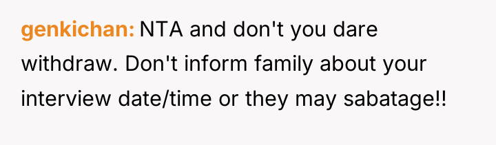 genkichan NTA and don't you dare withdraw. Don't inform family...