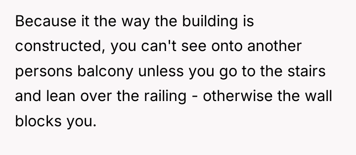 Because it the way the building is constructed, you can't...