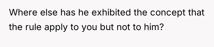 Where else has he exhibited the concept that the rule...