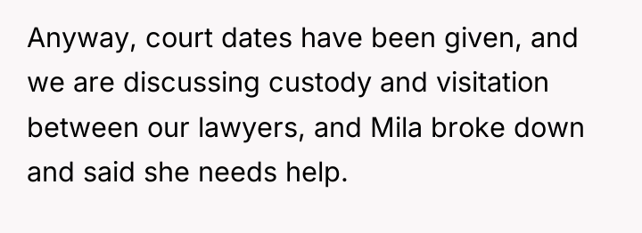Anyway, court dates have been given, and we are discussing...