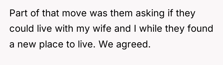 Part of that move was them asking if they could...