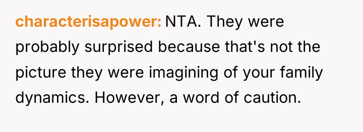 characterisapower NTA. They were probably surprised because that's not the...