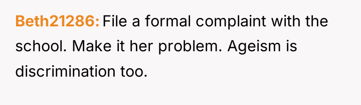 Beth21286 File a formal complaint with the school. Make it...