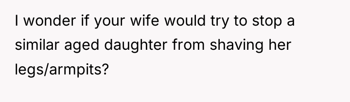 I wonder if your wife would try to stop a...