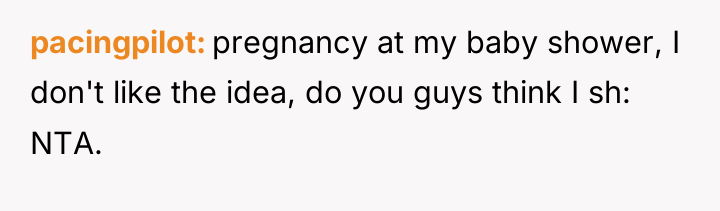 pacingpilot pregnancy at my baby shower, I don't like the...