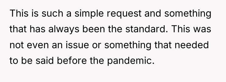 This is such a simple request and something that has...