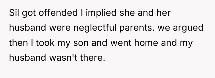 Sil got offended I implied she and her husband were...