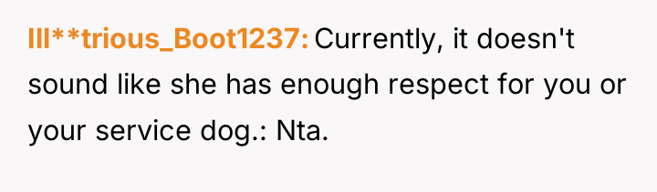 Ill**trious_Boot1237 Currently, it doesn't sound like she has enough respect...