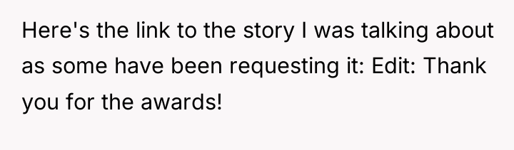Here's the link to the story I was talking about...