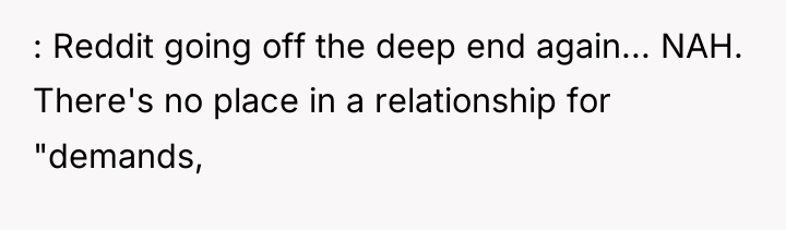 : Reddit going off the deep end again... NAH. There's...