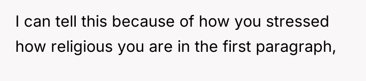 I can tell this because of how you stressed how...