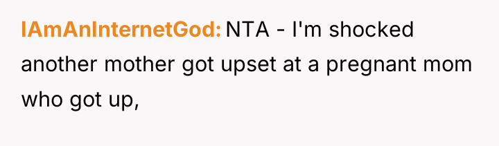 IAmAnInternetGod NTA - I'm shocked another mother got upset at...