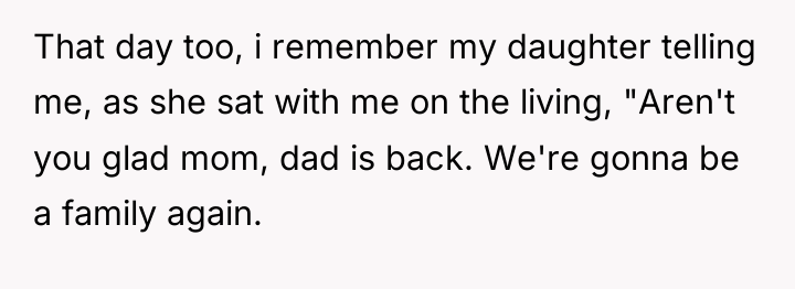That day too, i remember my daughter telling me, as...