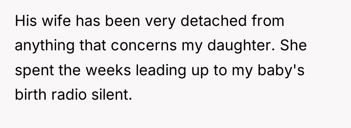 His wife has been very detached from anything that concerns...