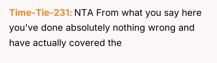 Time-Tie-231 NTA From what you say here you've done absolutely...