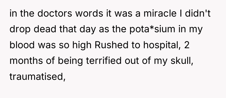 in the doctors words it was a miracle I didn't...