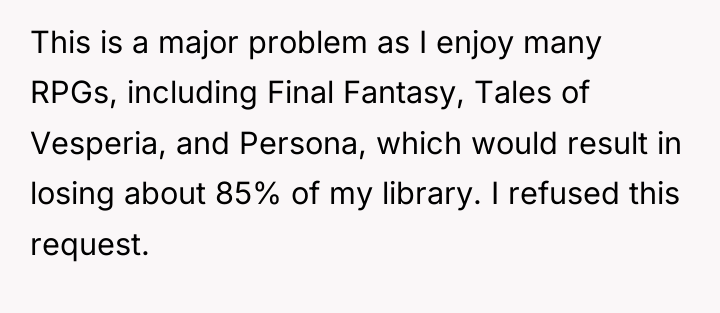 This is a major problem as I enjoy many RPGs,...