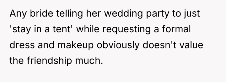 Any bride telling her wedding party to just 'stay in...