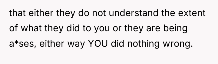 that either they do not understand the extent of what...