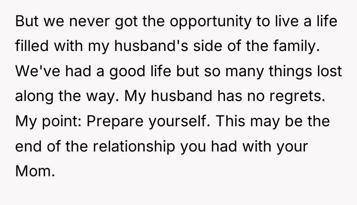 But we never got the opportunity to live a life...