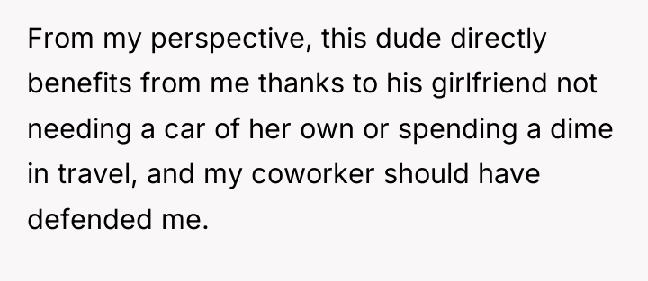 From my perspective, this dude directly benefits from me thanks...