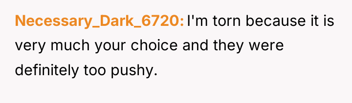 Necessary_Dark_6720 I'm torn because it is very much your choice...