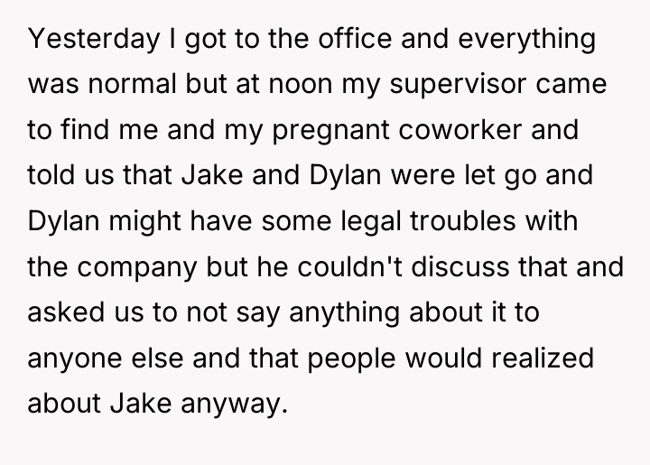 Yesterday I got to the office and everything was normal...