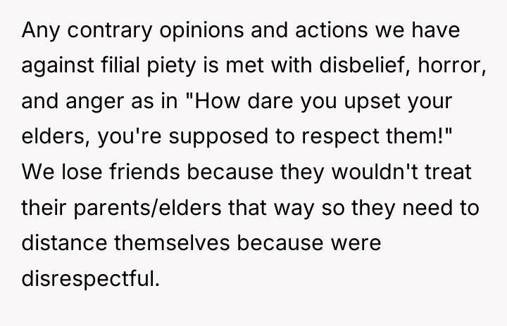 Any contrary opinions and actions we have against filial piety...