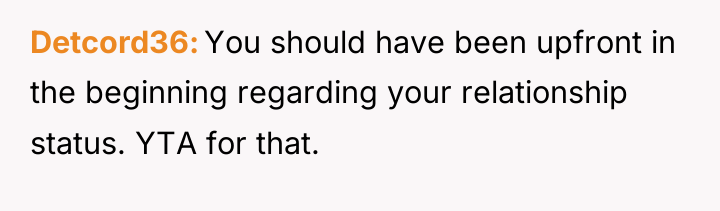 Detcord36 You should have been upfront in the beginning regarding...