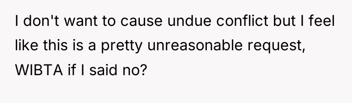 I don't want to cause undue conflict but I feel...